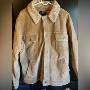 Bailey’s Point Men’s Sueded Leather button down Jacket Size L